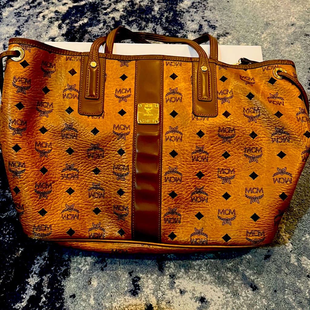 Mcm Small Reversible Monogram Tote